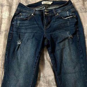 Torrid size 12R premium denim slight distressed flared jeans